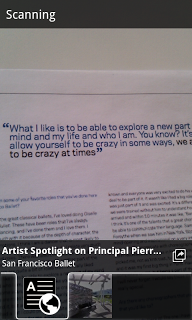 Google Goggles OCR text-recognition screenshot