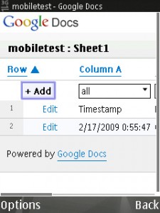 Google spreadsheet
