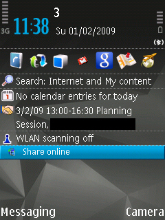 Home screen