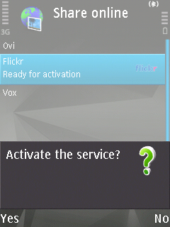 Activate service