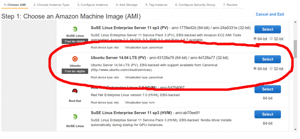 EC2 Choose Image